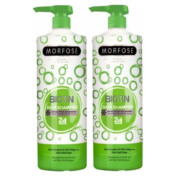 Morfose Biotin 2'si 1 Arada Güçlendirici 1000 ml 2 Adet Şampuan