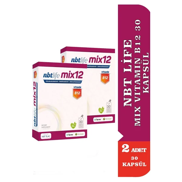 Nbt Life Mix Vitamin B12 30 Kapsül 2 Adet