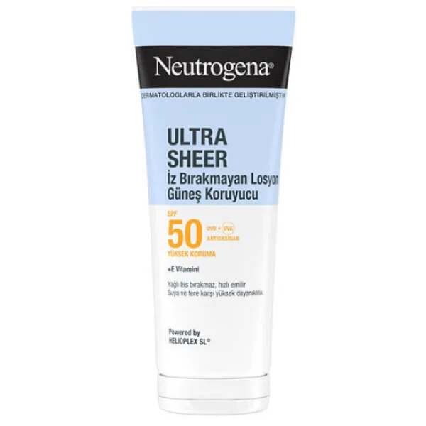 Neutrogena Ultra Sheer İz Bırakmayan Güneş Koruyucu Losyon SPF50 200 ML