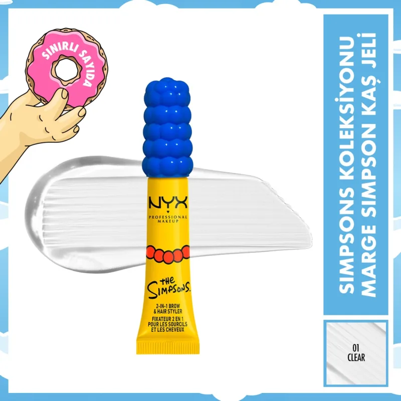 NYX Professional Makeup Simpsons Mega Glue Şeffaf Kaş ve Saç Sabitleyici
