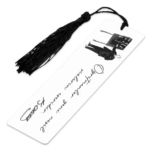 Öğretmenlere Atatürk Imzalı Kitap Ayracı 13.5 cm x 4 cm Metal Malzeme