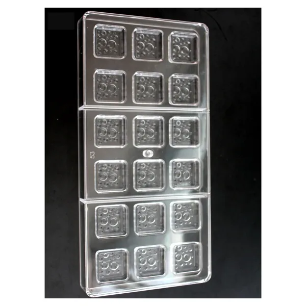 PASTRY PLANET Pıtırcıklı Kare Polikarbon Çikolata Kalıbı