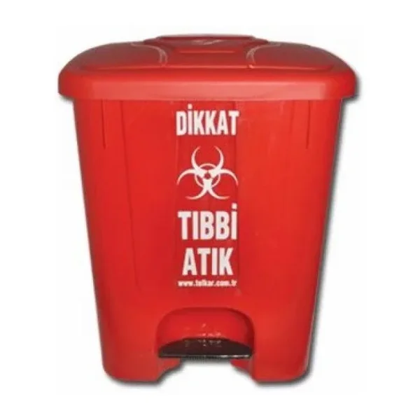Pedallı Tıbbi Atık Kovası 65 Litre