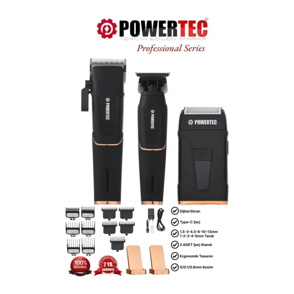 Powertec TR 5400 Tıraş ve Saç Kesme Makinesi