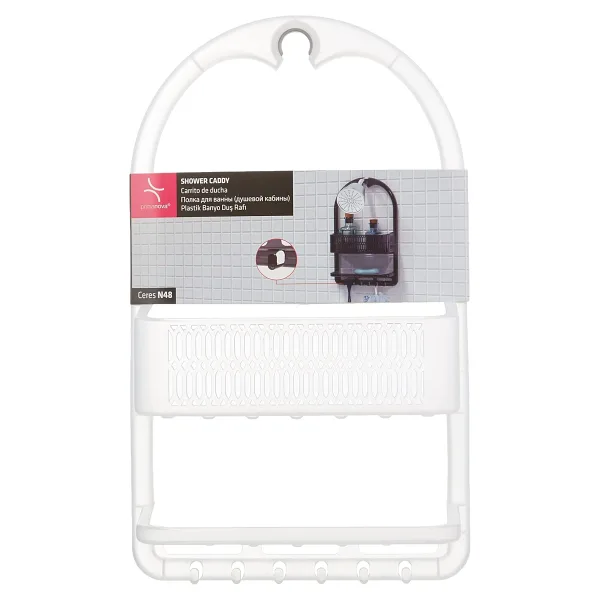 Primanova M-N48-16 Ceres Plastik Banyo Duş Rafı, Şeffaf