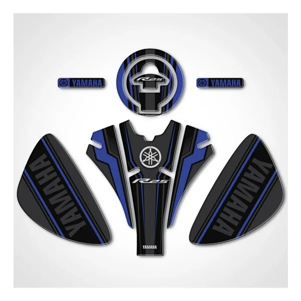 Redline Grafik Redlinegrafik Yzf R25 Uyumlu Tank Pad Set Mavi-Siyah