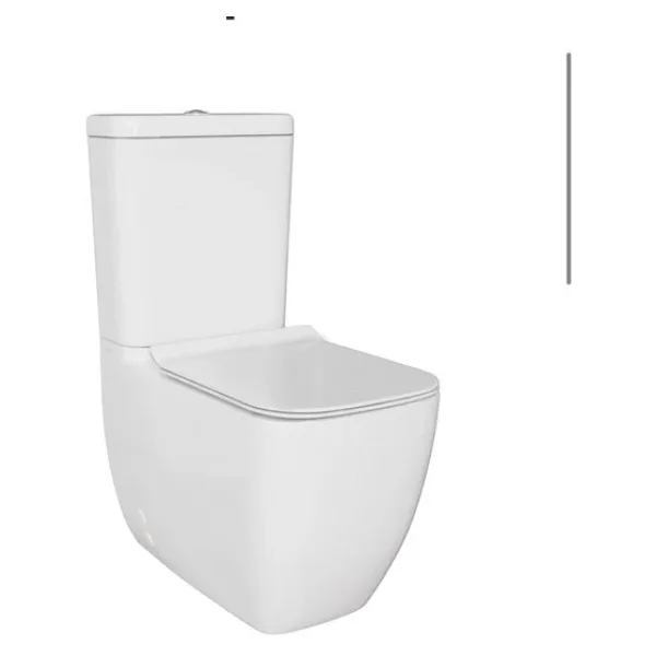 S25 Square Duvara Sıfır Kanalsız Klozet+Rezervuar+İç Takım+Klozet Kapağı Set