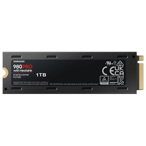 Samsung 980 PRO Heatsink M.2 NVMe SSD 1TB - 7000MB/s Okuma, 5000MB/s Yazma, PCIe 4.0, PC ve Oyun Bilgisayarları Uyumlu