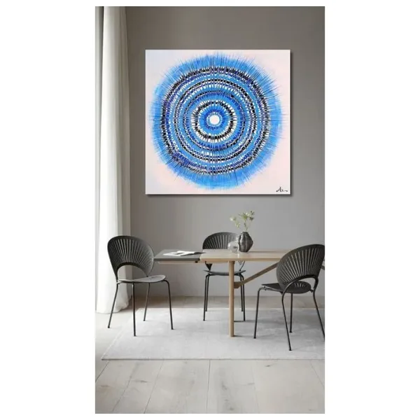 Soyut El Yapımı Yağlı Boya Tablo 75x75cm