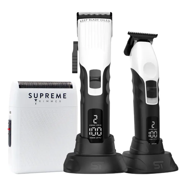 Supreme Trimmer Beyaz 2Spee Trimmer & Clipper Tıraş Makinesi - LCD Göstergeli, Ultra Sessiz