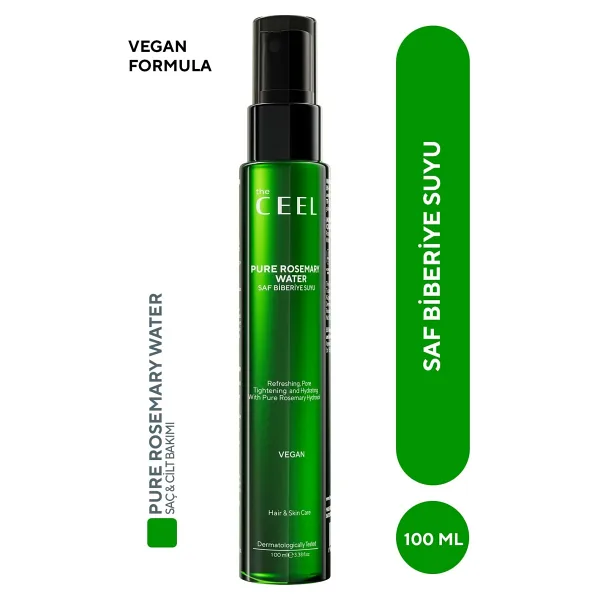 The Ceel Saf Biberiye Suyu Saç Toniği 100 ML Vegan Dökülme Karşıtı Bitki Özlü Bakım