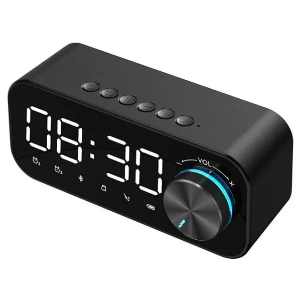 Valkyrie Bluetooth Şarjlı Alarmlı USB/SD Aynalı Masa Saati