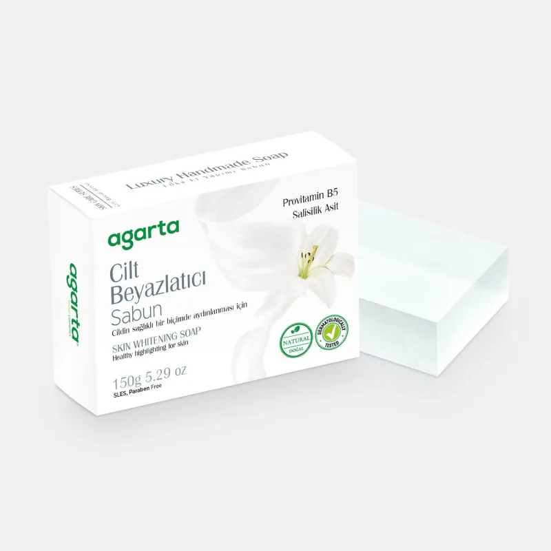 Agarta Doğal Bitkisel Cilt Beyazlatıcı ve Nemlendirici Sabun - 150 gr