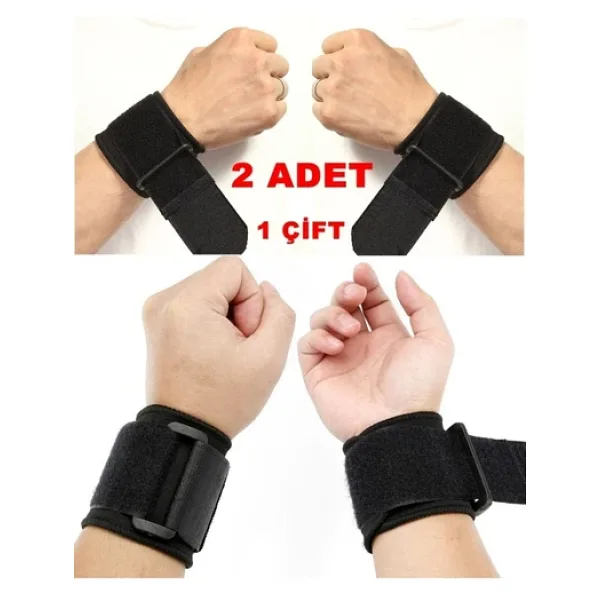 ARWEX 2 Adet El Bilek Bandajı Elastik Sporcu Bilekliği Fitness Ağırlık Destek Crossfit Body Destekstandart