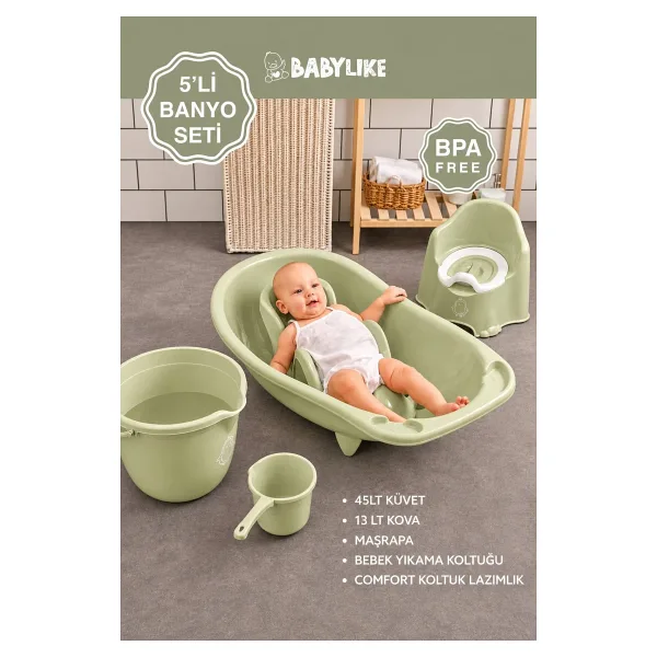 Babylike 5'li Bebek Banyo Seti