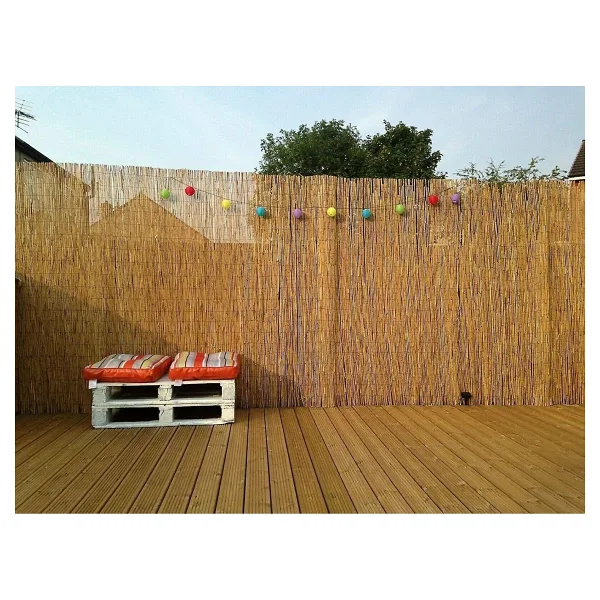 Bişkin Doğal Kamış Hasır Çit 90 Cm X 6 Metre Balkon Çiti Hasır Bambu Çit Bahçe Çiti Ve Gölgelik - 90x600