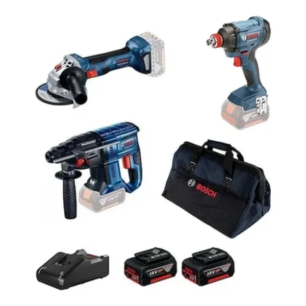 Bosch GBH 180 LI Kırıcı Delici + GWS 180 LI Taşlama + GDX 180 LI - 0615990M5G