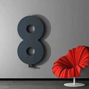 Carisa Rochester İnce Tasarım Çelik Radyatör Modern Tasarım Antrasit 87x47 Cm