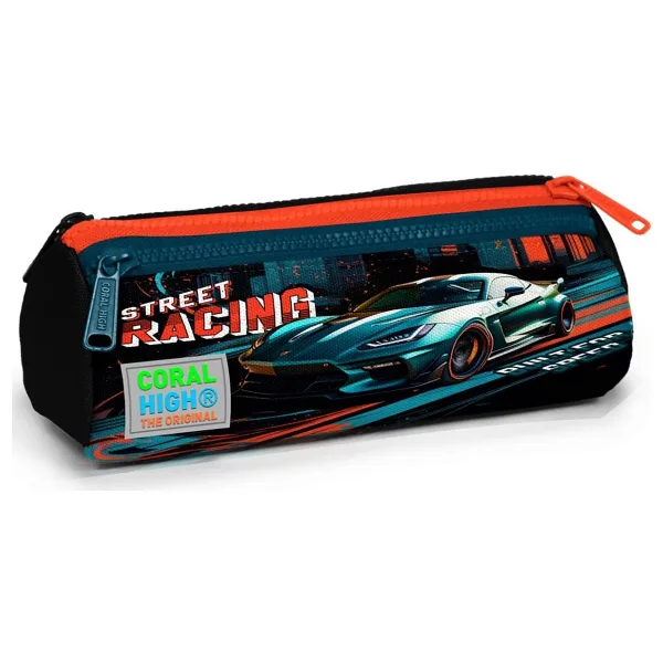 Coral High 22065 Yarış Arabası Desenli 3 Bölmeli Kalemlik