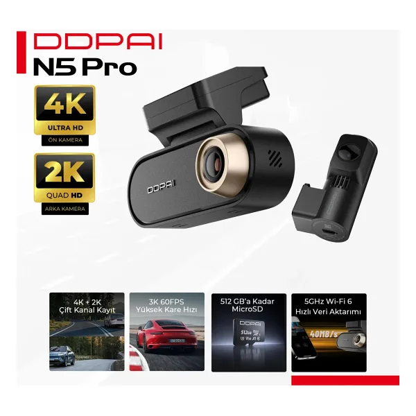 Ddpai N5 Dual Ön ve Arka Araç Kamerası Seti