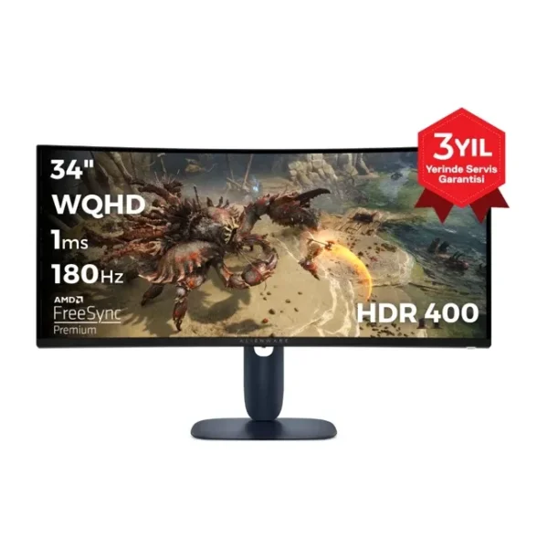Dell Alienware AW3425DWM 34" 1 ms WQHD Curved 180 Hz Oyuncu Monitörü