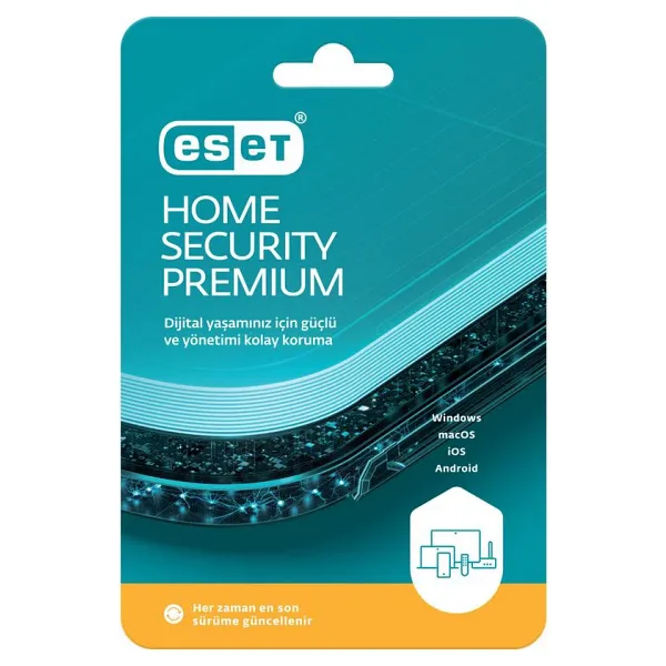 Eset Home Security Premium 1 Kullanıcı 1 Yıl Antivirüs, Güvenlik Yazılımı