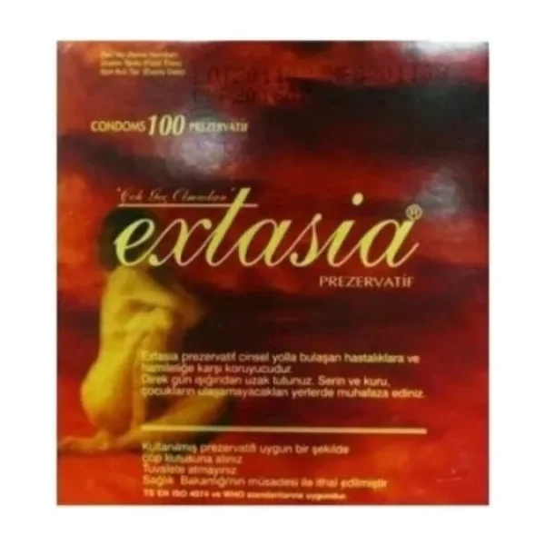 Extasia 100 Adet Prezervatif Cinsel İlişkilerde Güvenli Kullanım İçin Tasarlandı