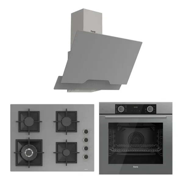Ferre Fryart Sc Serisi Wok'lu Gri 3'lü Ankastre Set ( XE63CPR-SC408-D065 )