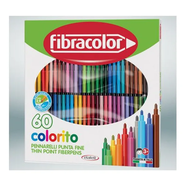 Fibracolor Colorito 60'lı Keçeli Kalem Seti