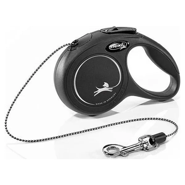 Flexi New Classic 3 m İp Xsmall Siyah Otomatik Köpek Tasması