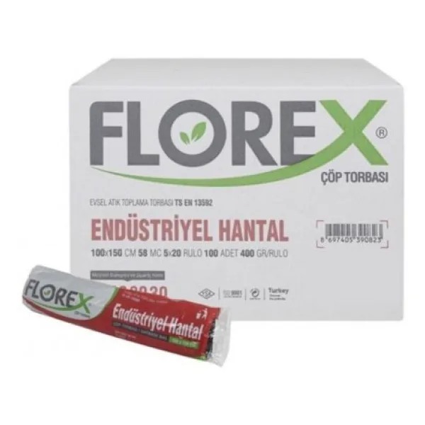 Florex Endüstriyel Hantal Çöp Torbası C Katlama 20 Rulo