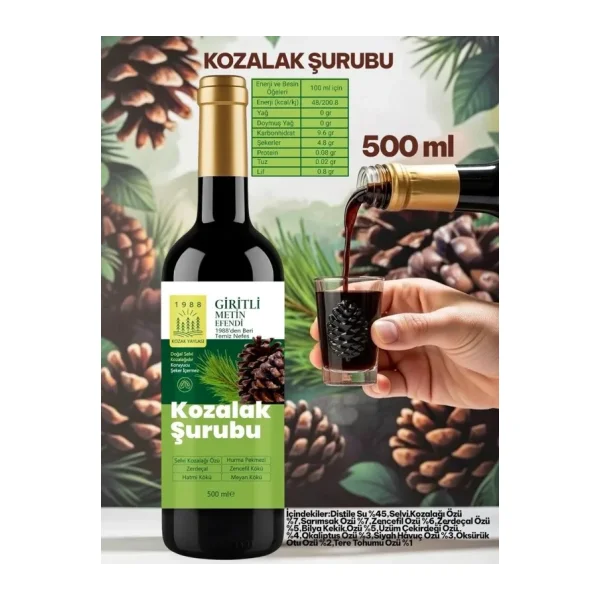 Giritli Metin Efendi Kozalak Şurubu 500 ml