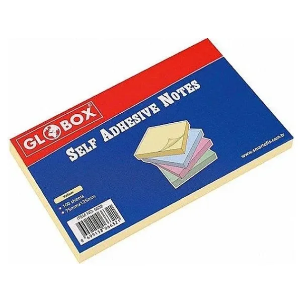 Globox 6632 Yapışkanlı Not Kağıdı 75x100 100 Yaprak Sarı