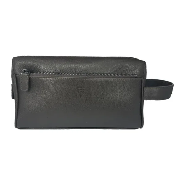 Hakiki Deri CA252 Dopp Kit El Çantası Kahve