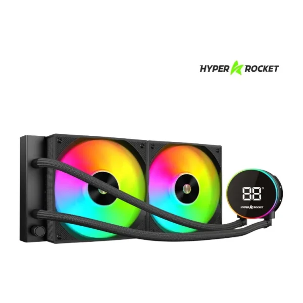 Hyper Rocket 240MM Argb WL240YN 240 Siyah Sıcaklık Göstergeli Işlemci sıvı soğutucu