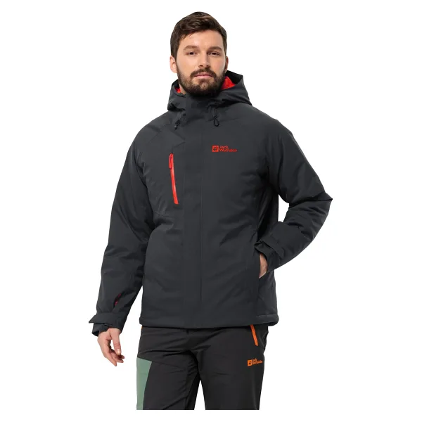 Jack Wolfskin Troposphere INS 1115321-4161 Kapüşonlu Koyu Yeşil Erkek Outdoor Mont