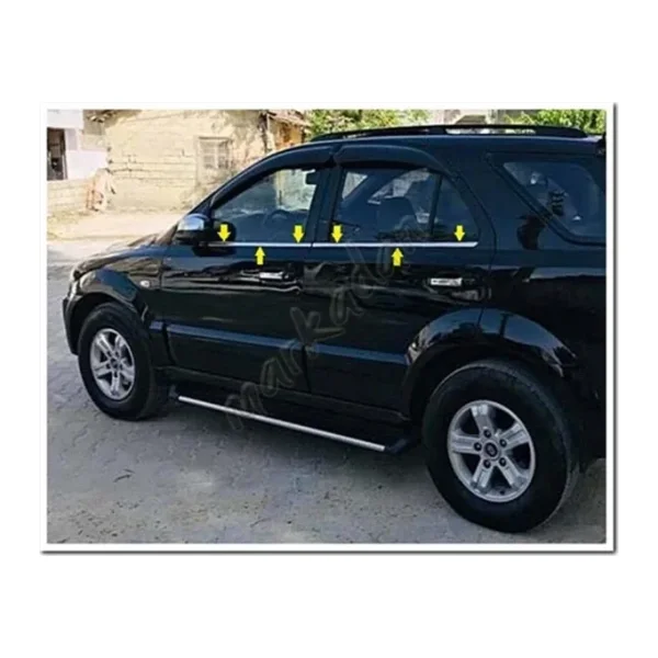KIA SORENTO 2002-2009 CAM ÇITASI PASLANMAZ ÇELİK KROM 4 PRÇ