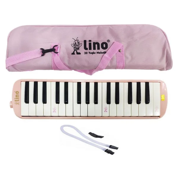 Lino LN-32 Çantalı Pastel Pembe 32 Tuşlu Melodika