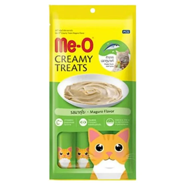Me-O Creamy Treats Mavi Yüzgeçli Orkinos Balıklı 15 gr 4'lü Sıvı Kedi Ödül Maması
