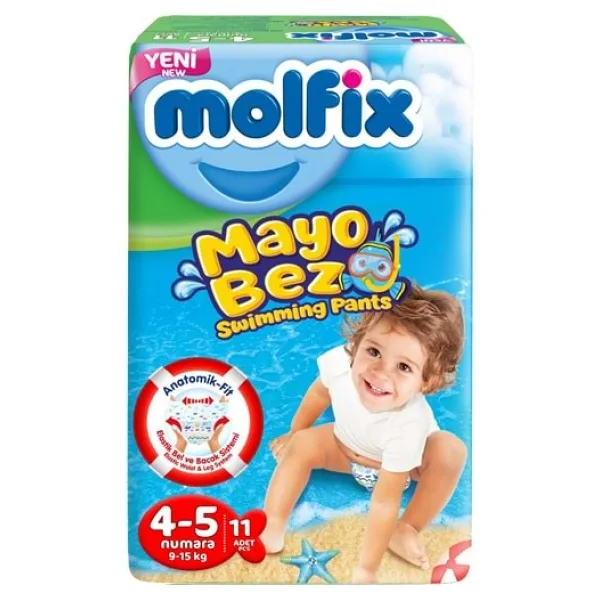 Molfix Swimming Pants 4-5 Numara 11'li Mayo Bez
