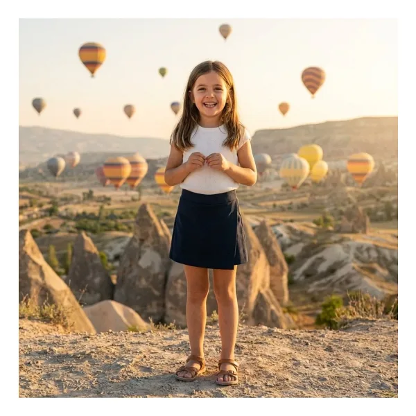Montisu % 100 Pamuk Premium Kız Çocuk Şort Etek