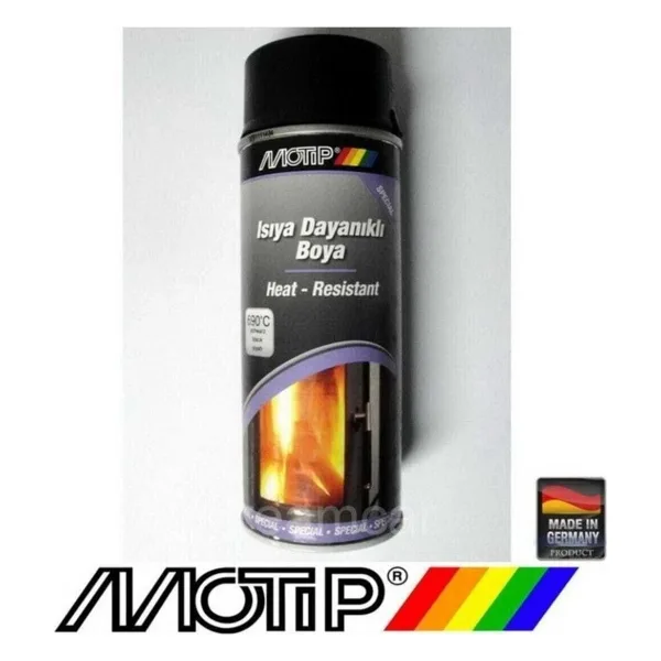 Motip 690°c Isıya Dayanıklı Siyah Boya 400 Ml. Made In Germany