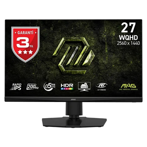MSI MAG 272QPF E20 27" 0.5 ms 2K Pivot IPS 200 Hz Oyuncu Monitörü
