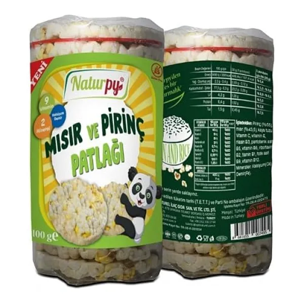 Naturpy Glutensiz Yuvarlak Pirinç Ve Mısır Patlağı