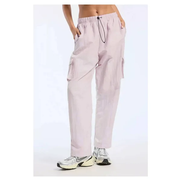 Nike Sportswear Essentials High Rise Woven Fabrics Cargo Kadın Paraşüt Kumaş Kargo Eofman Altı Pembe - XS - Açık Mor