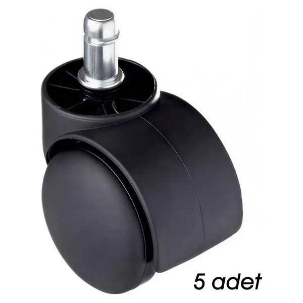 Ofisbazaar Yedek Sandalye Tekerleği 50 mm 5'li Paket Siyah