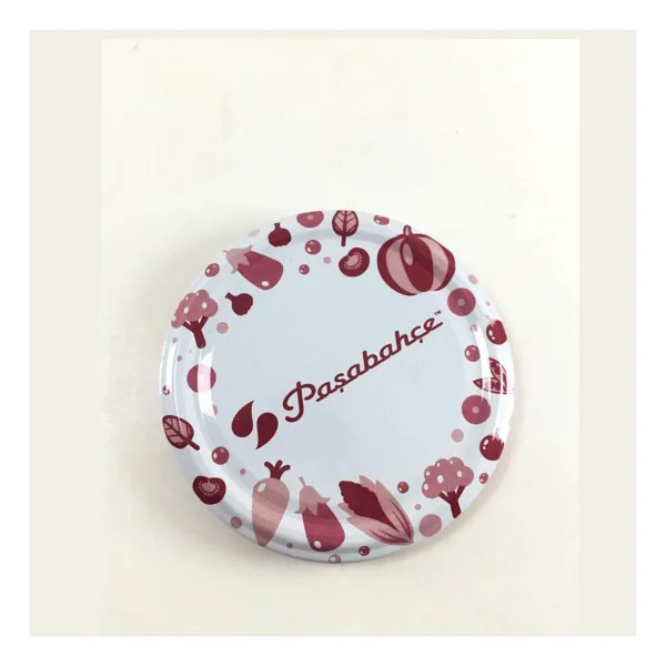 Paşabahçe Konserve Kavanoz Kapağı Kırmızı Desenli 82 mm 40 Adet