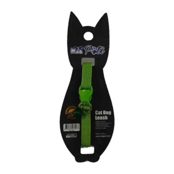 Pati Yavru Köpek ve Kedi Boyun Tasması (Ayarlanabilir) Düz Yeşil