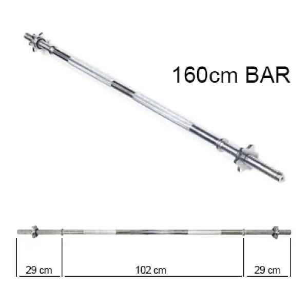 Pozitif 160 cm Krom Uzun Bar (Ağırlık - Halter - Dambıl Barı)
