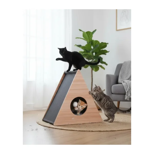Reyo Pet Üçgen Kedi Tırmalama Evi